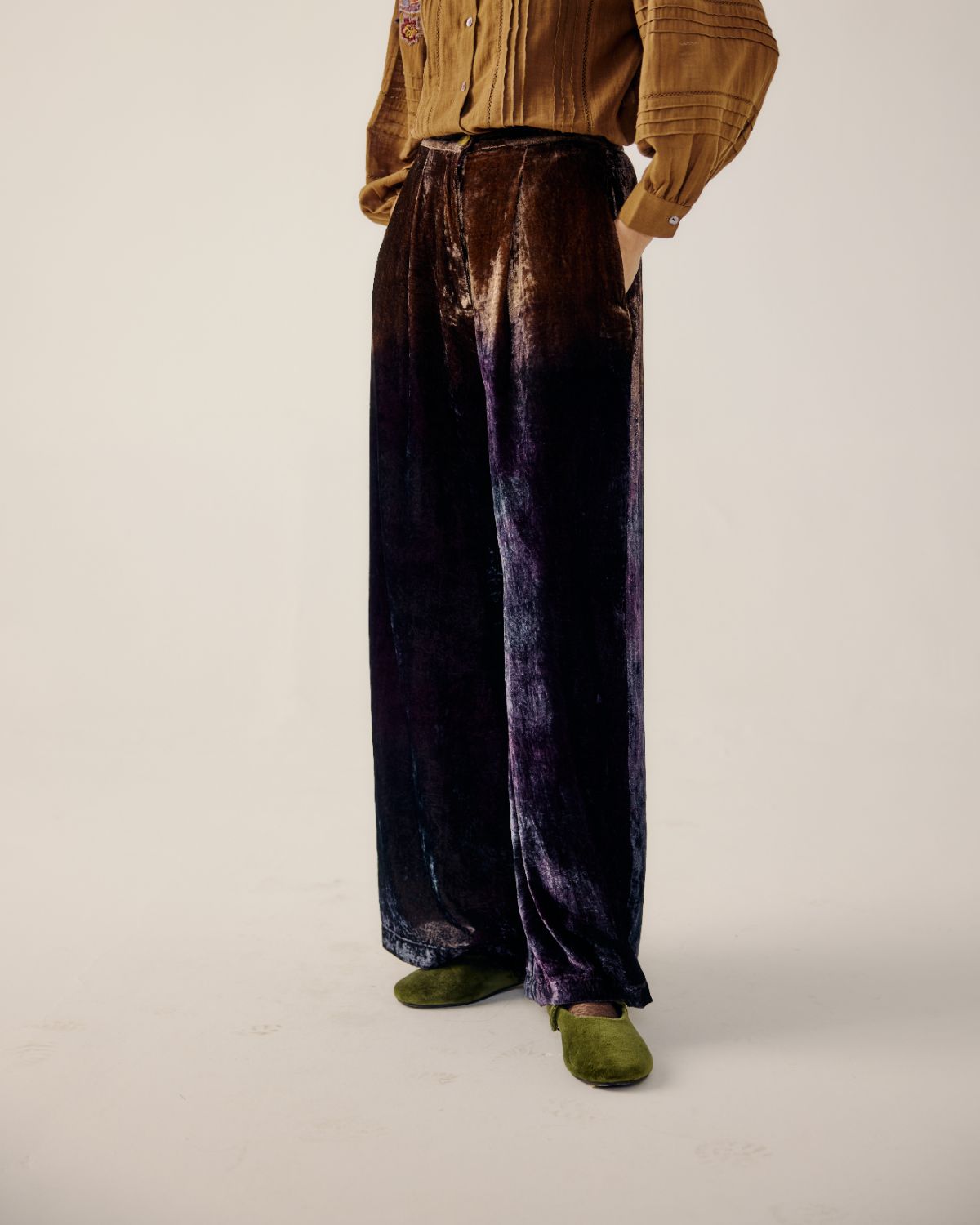 LOUNGE PANTS-Brown Purple Ombre