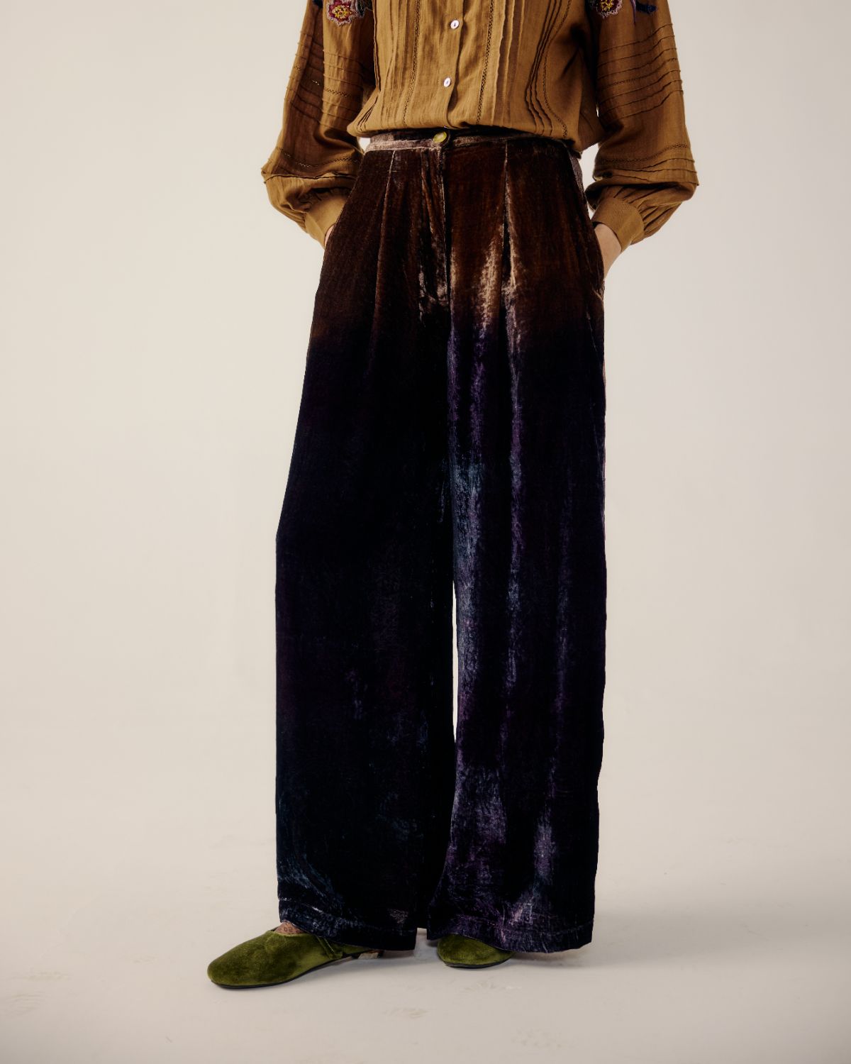 LOUNGE PANTS-Brown Purple Ombre
