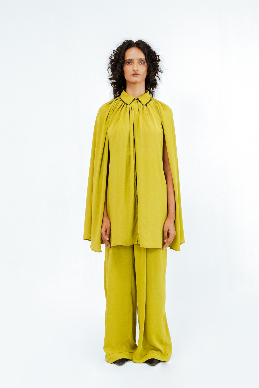 Cherice Crepe Shirt & Pant Set