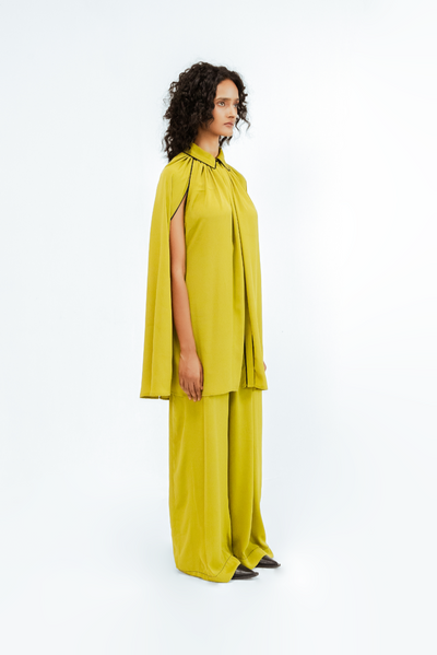 Cherice Crepe Shirt & Pant Set