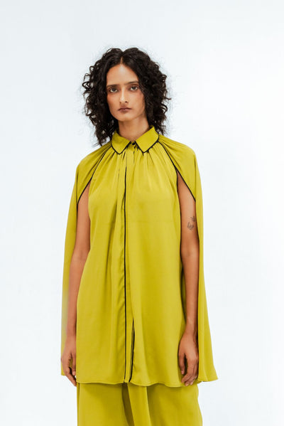 Cherice Crepe Shirt & Pant Set