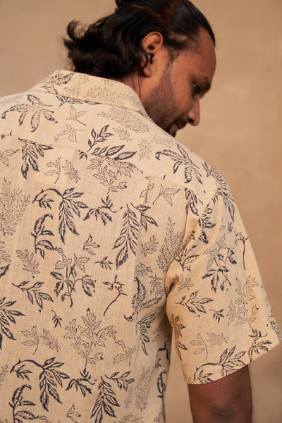 Leafy Palm Handwoven Organic Cotton Unisex Shirt