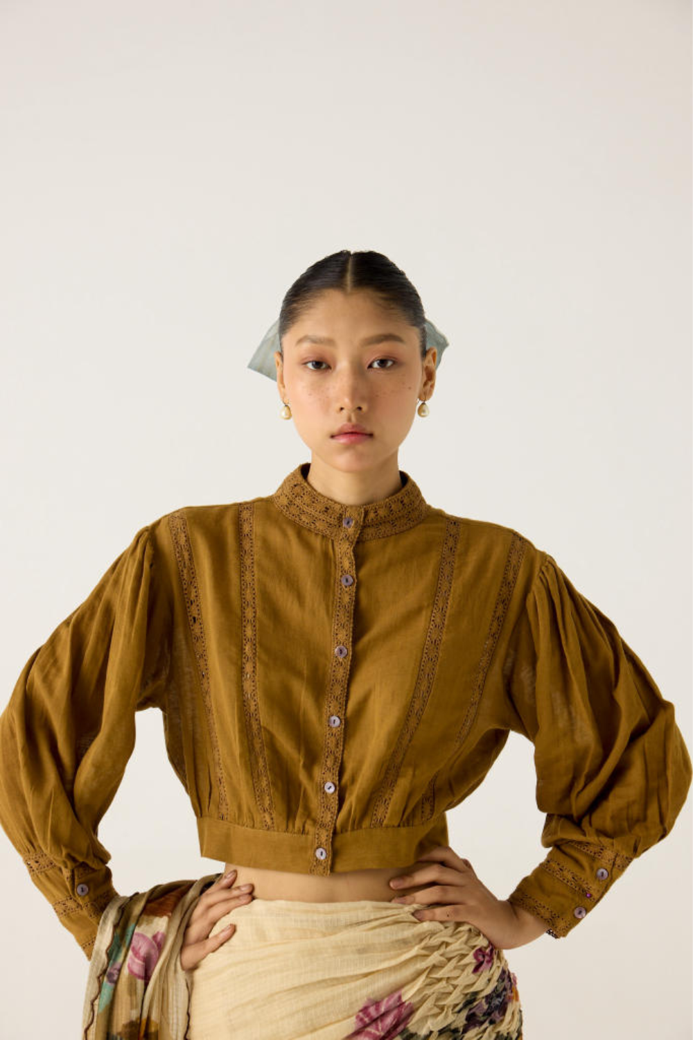 LILY TOP-KHAKI