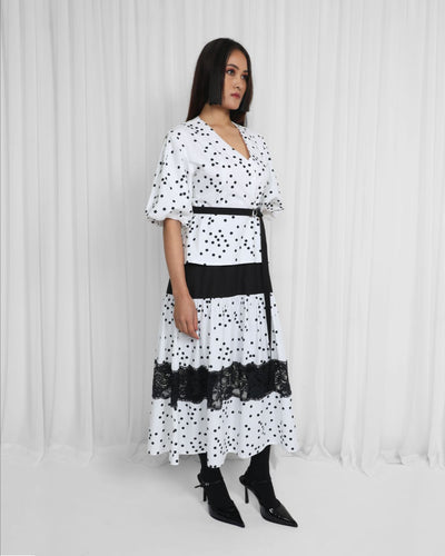 Linda Dress-Black & White