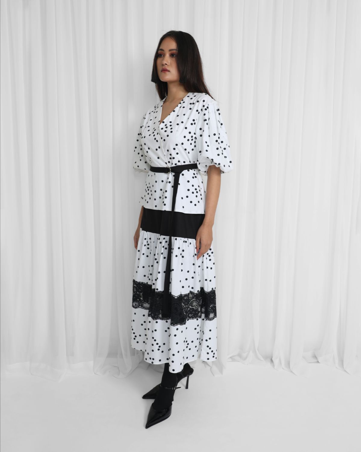 Linda Dress-Black & White