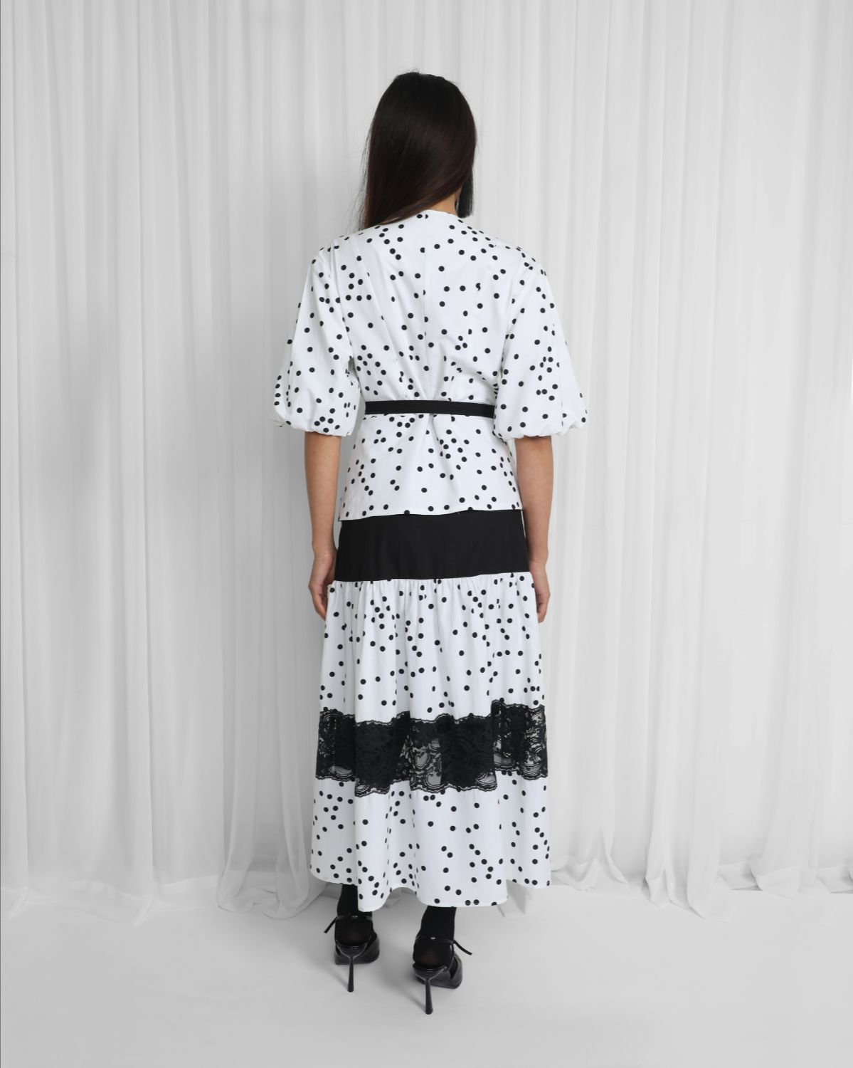 Linda Dress-Black & White