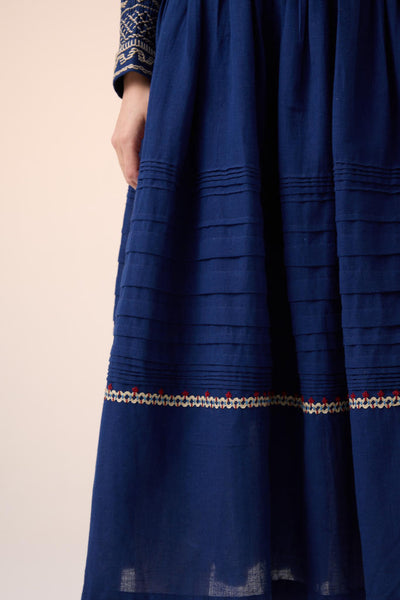 LOUIE SET -BLUE (LOUIE TOP + PINTUCK SKIRT)
