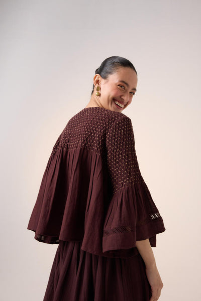 LOUIE TOP -MAROON