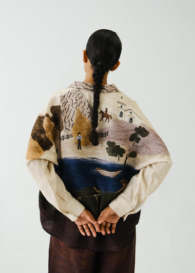 Lounge Shirt -Village Print