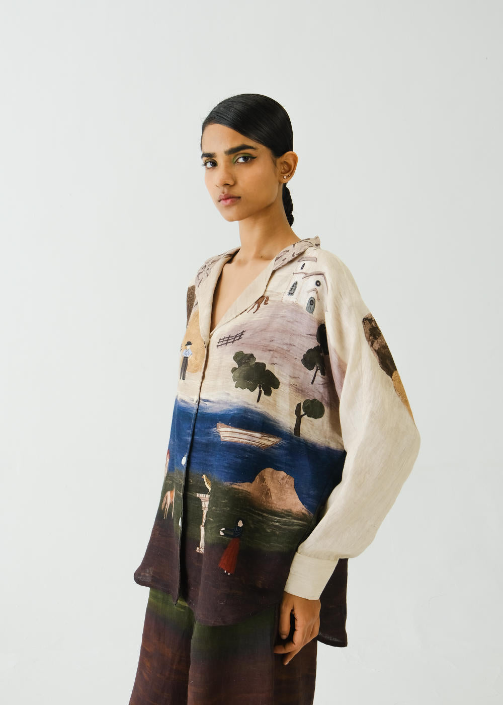 Lounge Shirt -Village Print