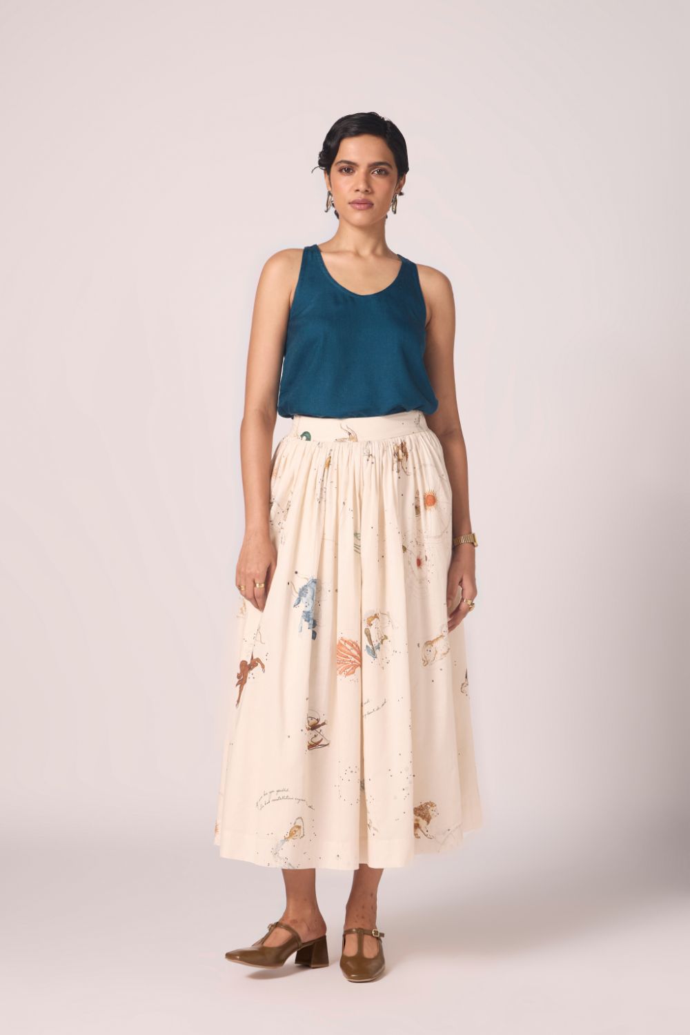 Lyra Blue Silk Top