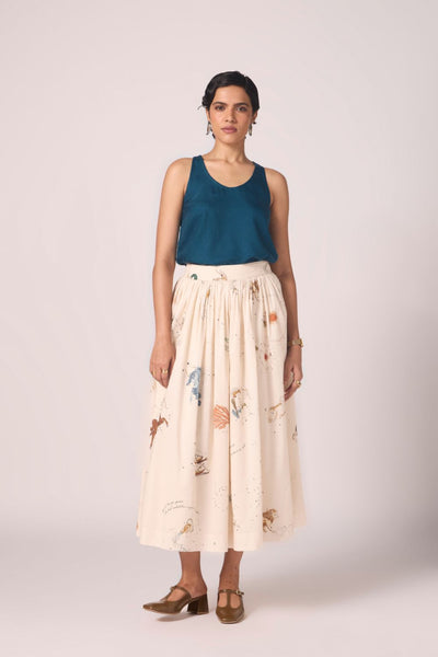 Lyra Blue Silk Top