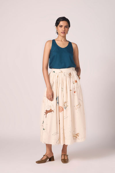 Lyra Blue Silk Top
