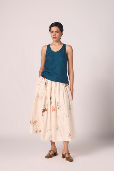 Lyra Blue Silk Top