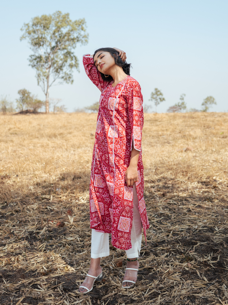 Bikaner Kurta Set -  Handblock Printed Cotton Kurta Set