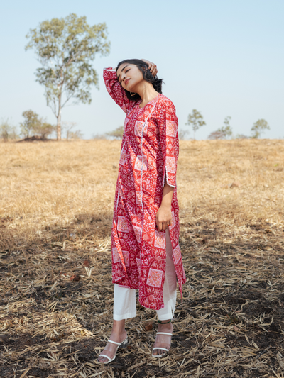 Bikaner Kurta Set -  Handblock Printed Cotton Kurta Set