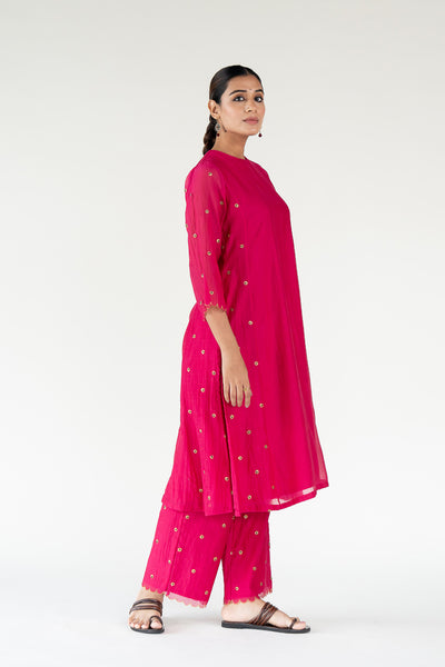 Fiza Kurta Set-Rani Pink