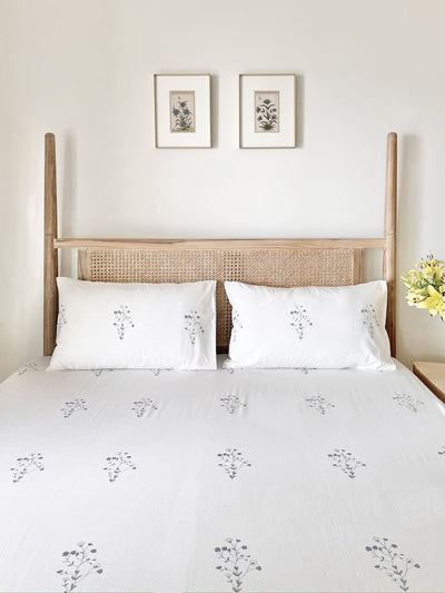 Rosemary Bedsheet With  Pillow Covers - King Size (108"X 108")
