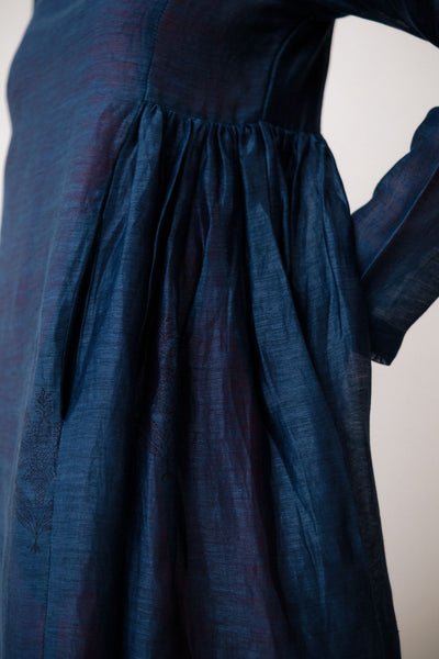 RESHAM BLUE DRESS