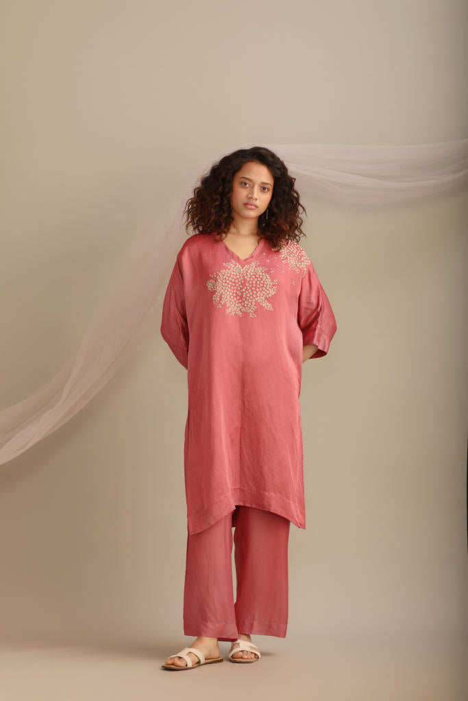 V NECK KAFTAN CO-ORD SET