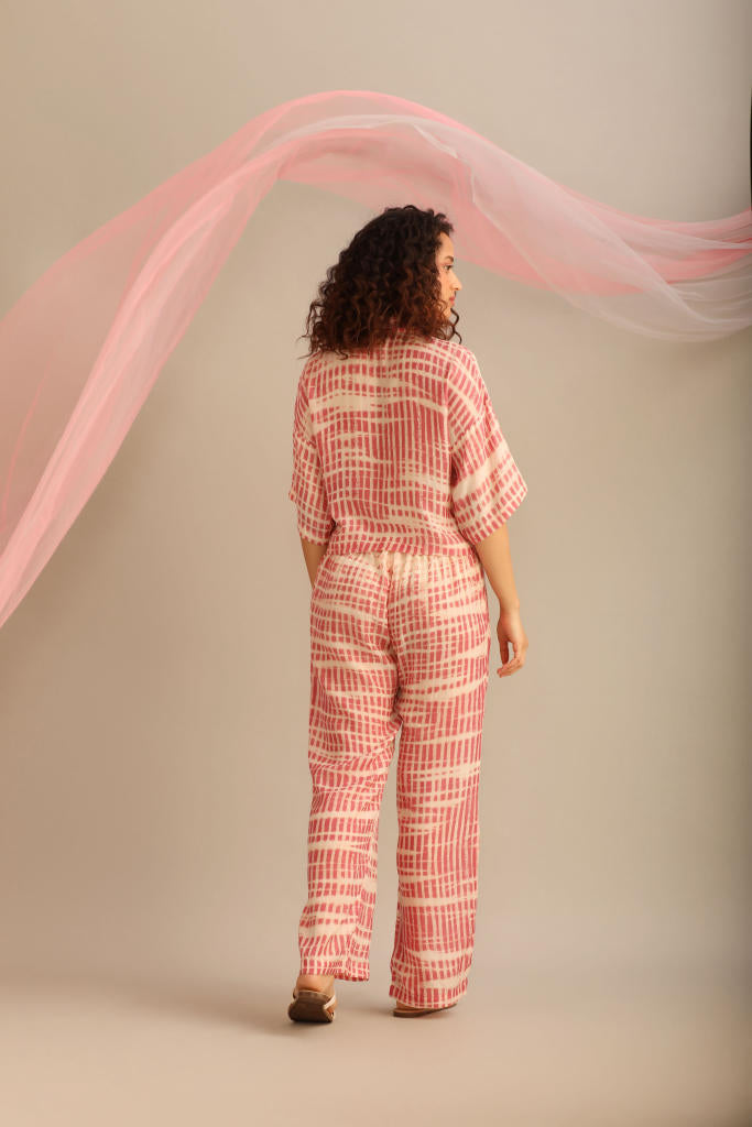 A ROSE STRIPED CO-ORD SET