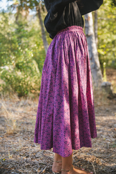 Magenta Sash Skirt