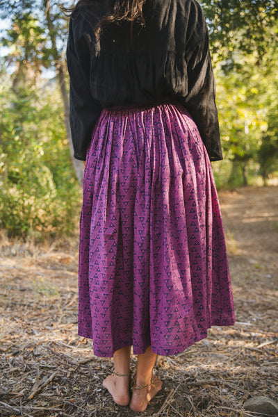 Magenta Sash Skirt