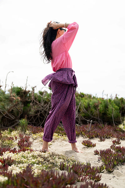 Magenta Sash Tie Up Frill