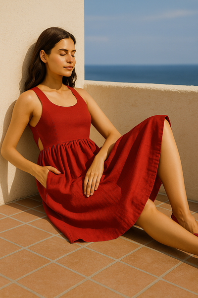 Chrimson Cross Back Dress