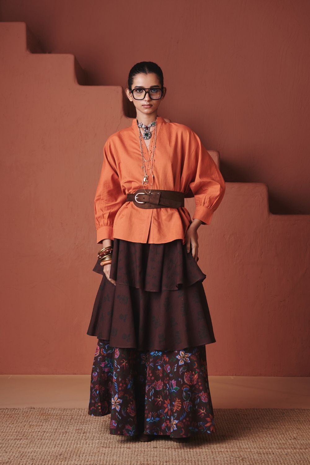 Marigold Co Linen Dolman Shirt