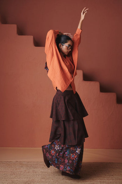 Marigold Co Linen Dolman Shirt