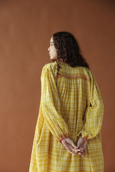 Sierra Dress-Yellow checks