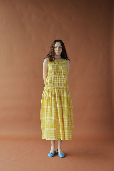 Ryle Dress-Yellow checks