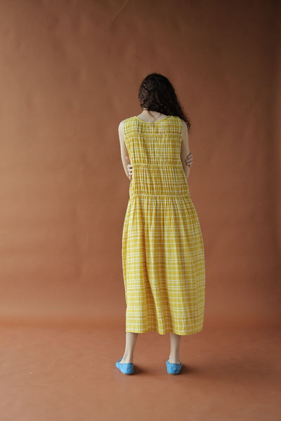 Ryle Dress-Yellow checks
