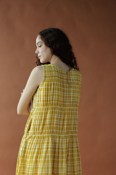 Ryle Dress-Yellow checks