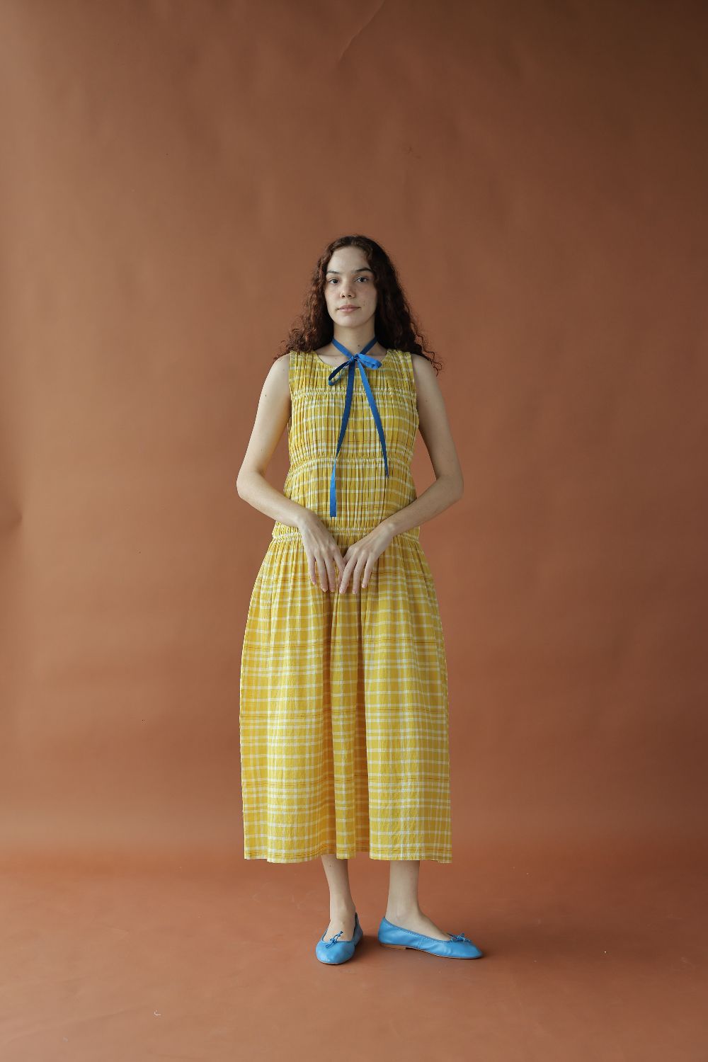 Ryle Dress-Yellow checks