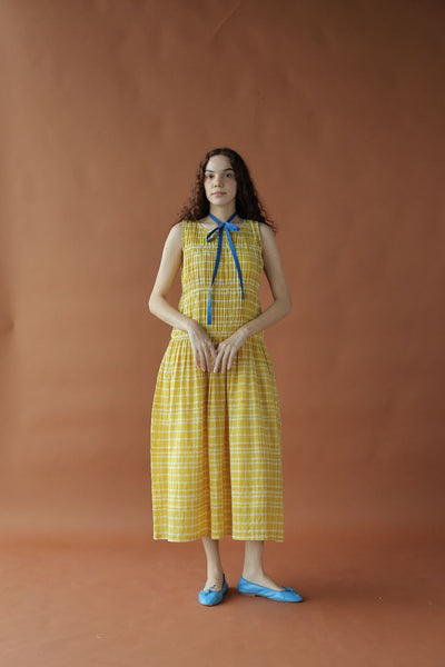 Ryle Dress-Yellow checks
