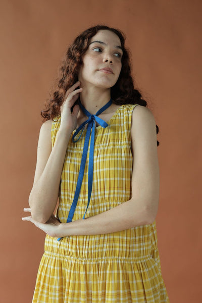 Ryle Dress-Yellow checks