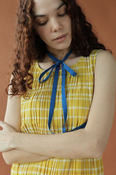 Ryle Dress-Yellow checks