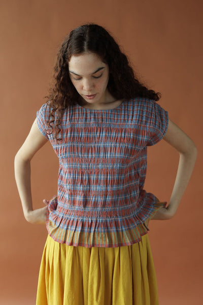 Dune Top-Red and blue checks