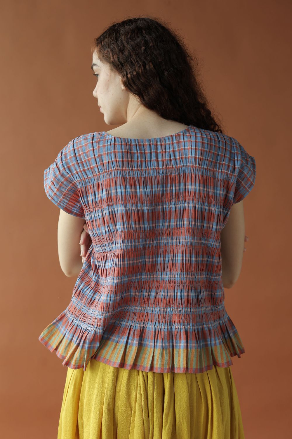 Dune Top-Red and blue checks
