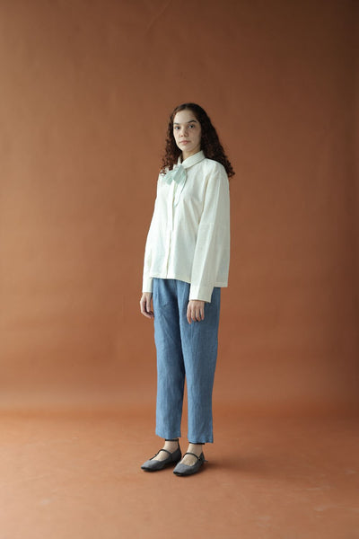 Alec-Blue linen Pants