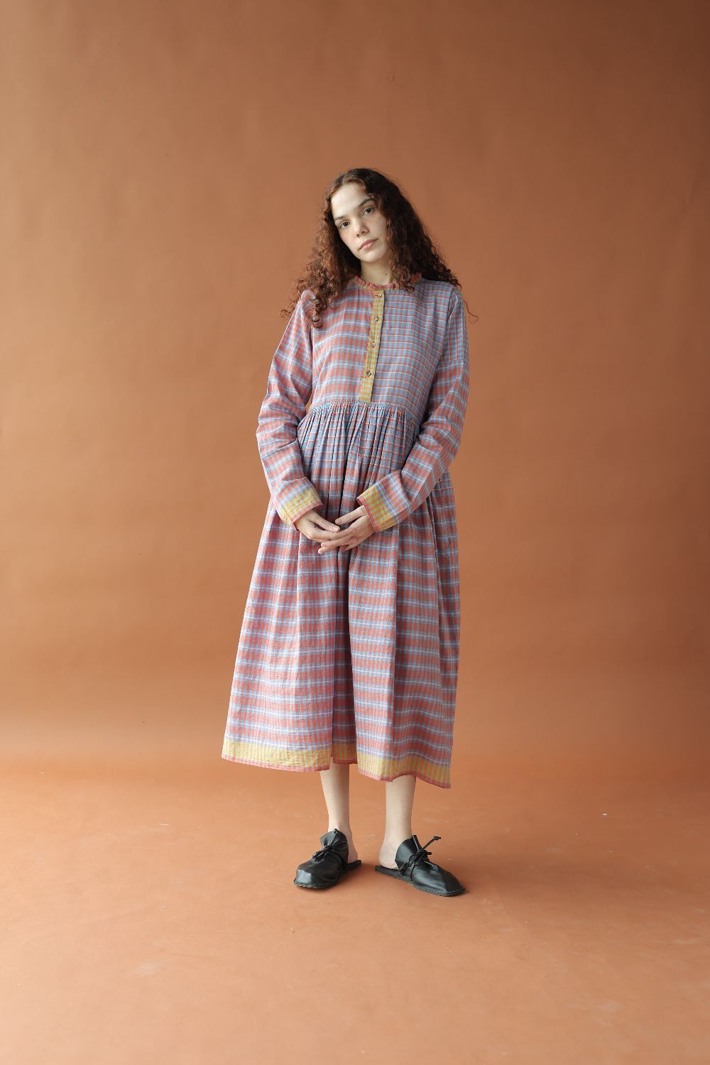 Myrah-Two toned checks Dress