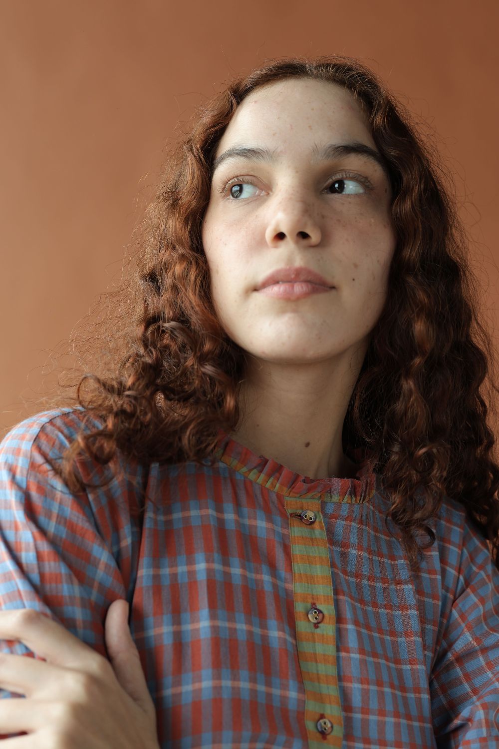 Myrah-Two toned checks Dress