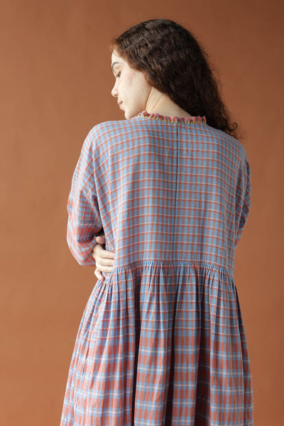 Myrah-Two toned checks Dress