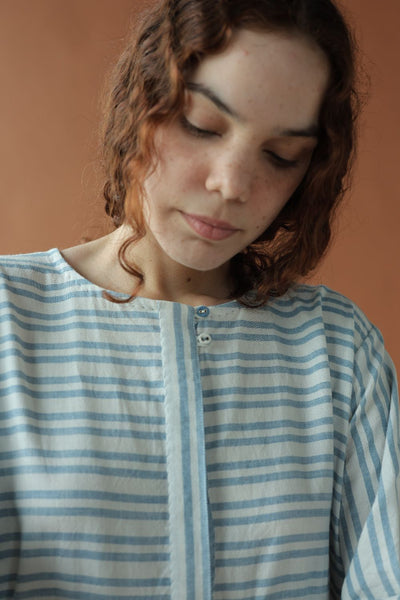 Marina Dress-Blue and White