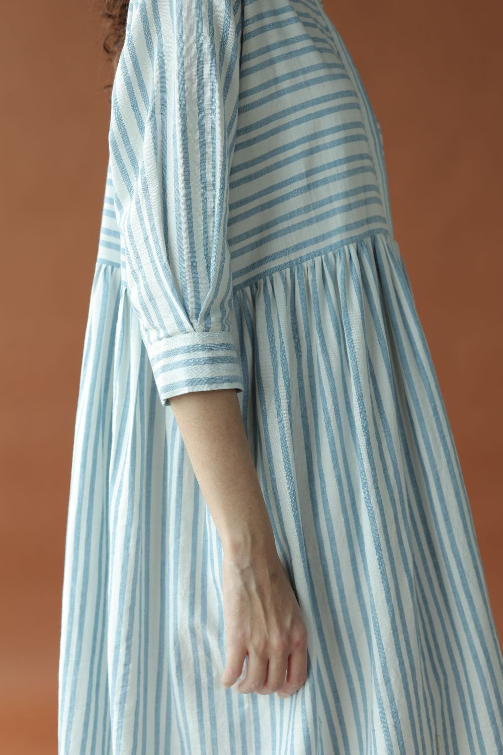 Marina Dress-Blue and White