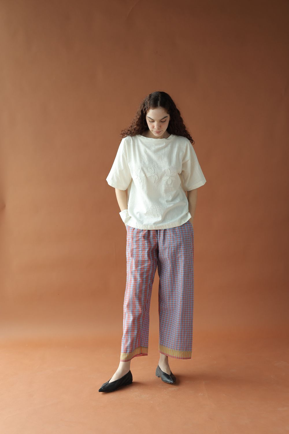 Parker-Two toned checks Pants