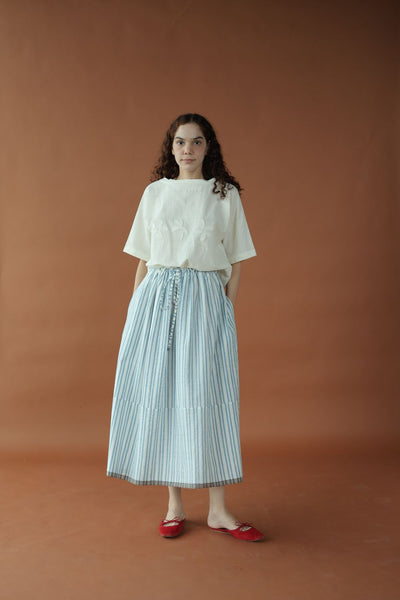 Delphi Skirt-Blue and white