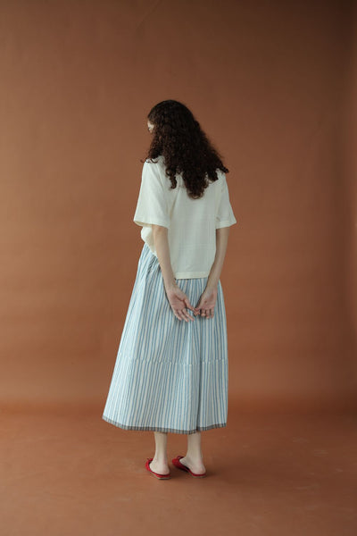 Delphi Skirt-Blue and white